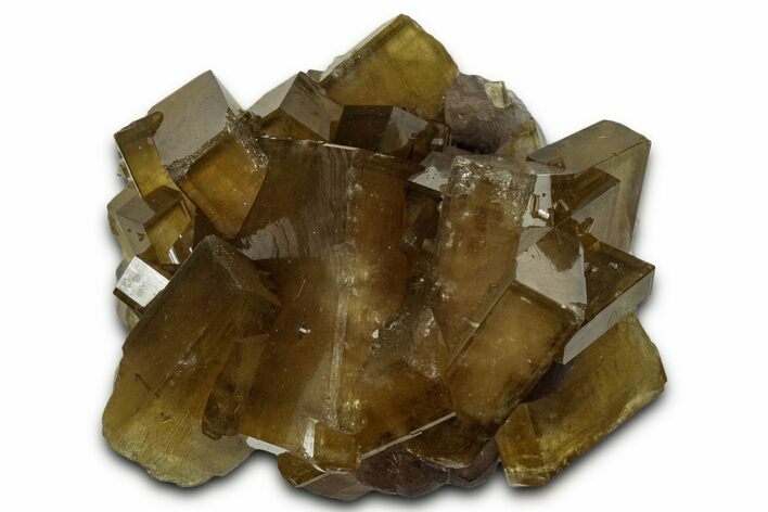 Golden Barite Crystals On Fluorite - Xiefang Mine, China #350743